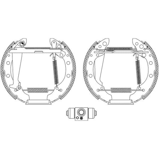 Mintex Brake Shoe Set Axle Kit MSP252