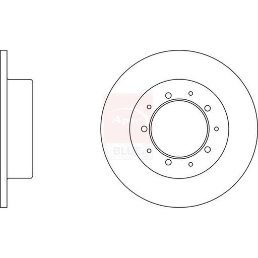 Apec 2 x Solid Rear Brake Discs SDK6204