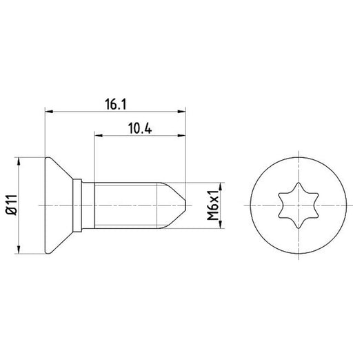 Textar 2 x Rear Brake Disc Bolt TPM0008