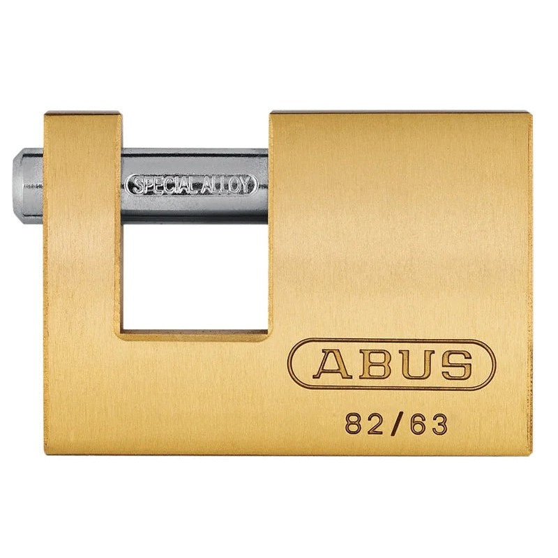 ABUS Mechanical 82/ Monoblock Brass Shutter Padlock Carded 63-90mm