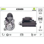 Valeo Starter Motor 12V 2.4kW 10 Teeth 438486