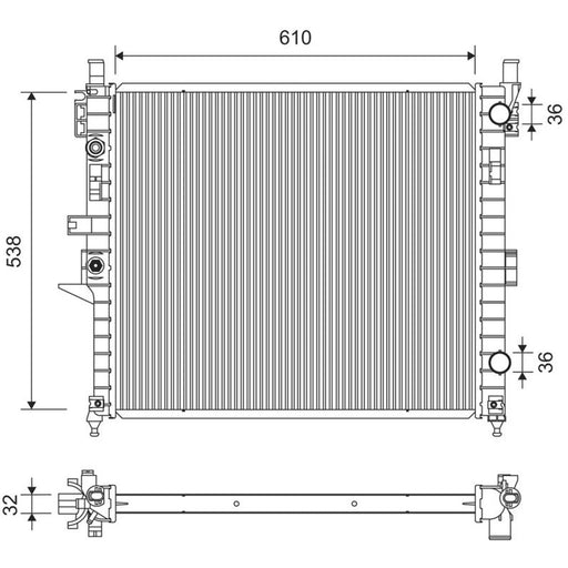 Valeo Engine Radiator 701411