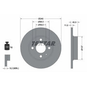 Textar 2 x Solid Rear Brake Discs 92061103