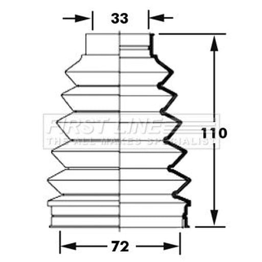 First Line Drive Shaft Bellow Kit Front Left Thermoplast FCB6000