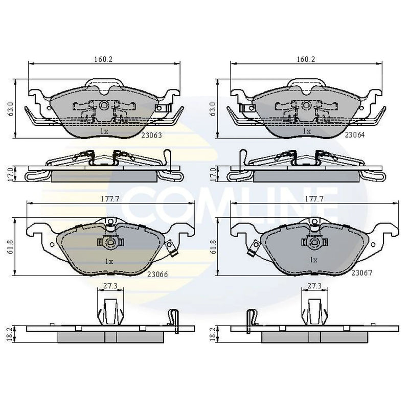 Comline 4 x Front Brake Pad Set CBP3584