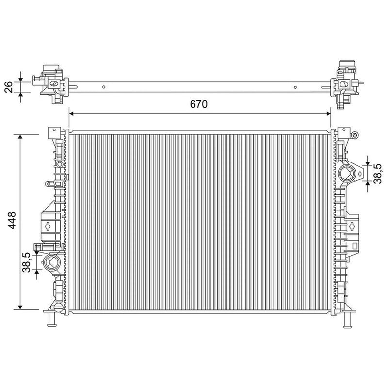 Valeo Engine Radiator 701765