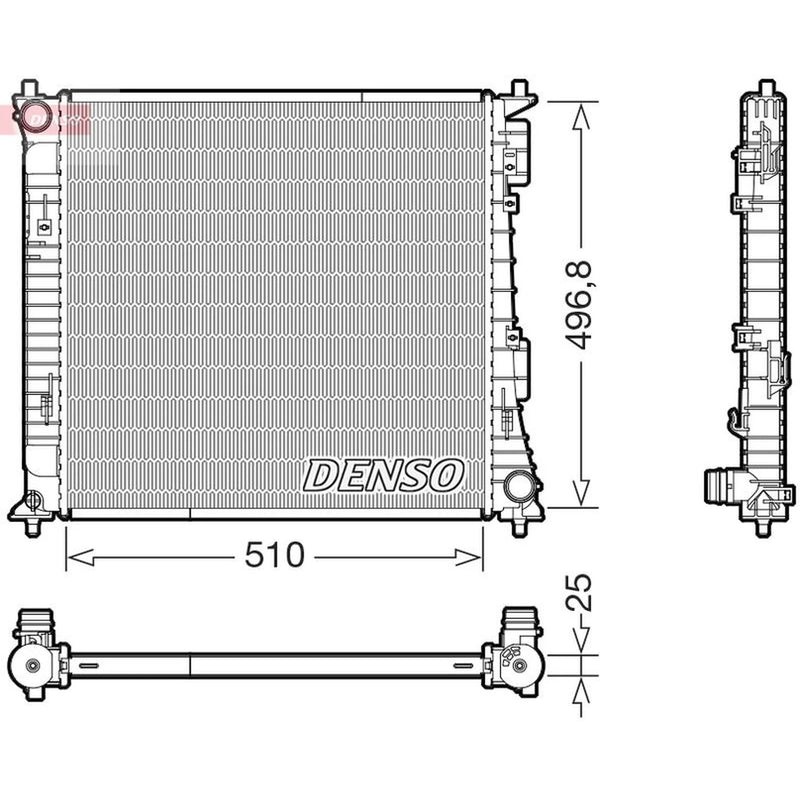 Denso Engine Radiator DRM43017