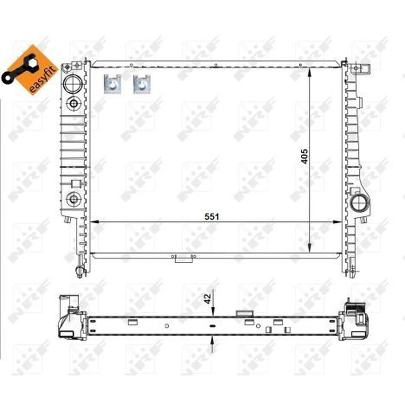 NRF Engine Radiator 507619