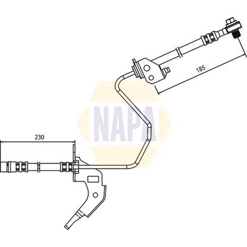 NAPA Brake Hydraulic Hose Line Rear Left NBH1119
