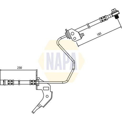NAPA Brake Hydraulic Hose Line Rear Left NBH1119