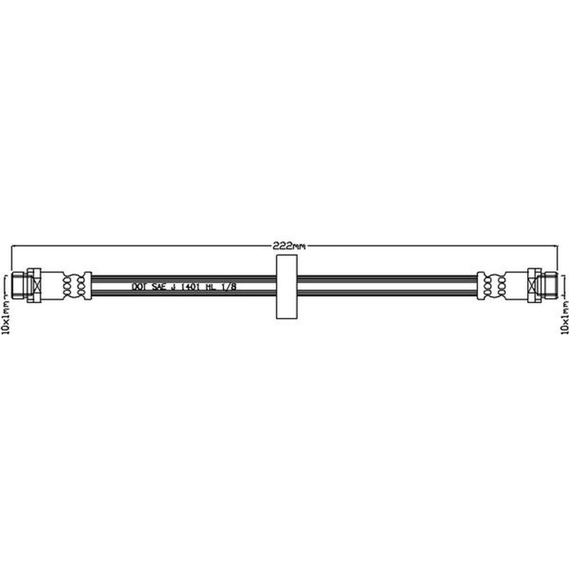 Juratek Brake Hydraulic Hose Line Rear JBH1273