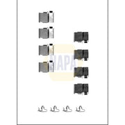 NAPA Brake Pad Accessory Fitting Kit Rear NFK1400