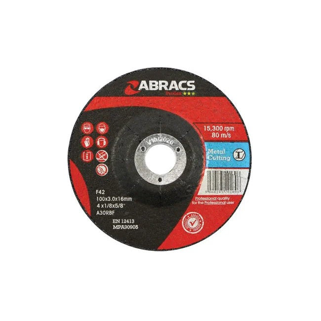 Abracs DPC Cutting Discs x 3.0mm 10pc 100-125mm