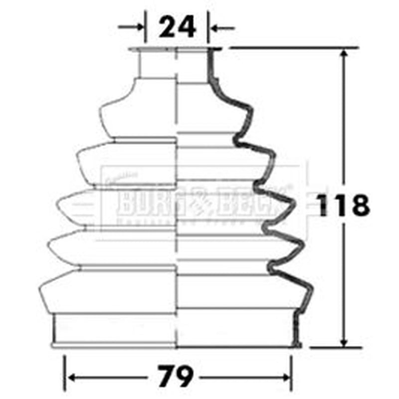 Borg & Beck Drive Shaft Bellow Kit Front Left Thermoplast BCB2366