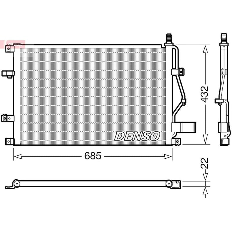 Denso Air Conditioning Condenser DCN33013
