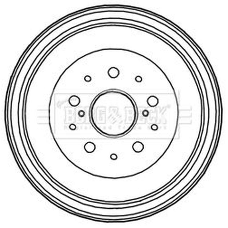 Borg & Beck Brake Drum Assembly Rear BBR7227