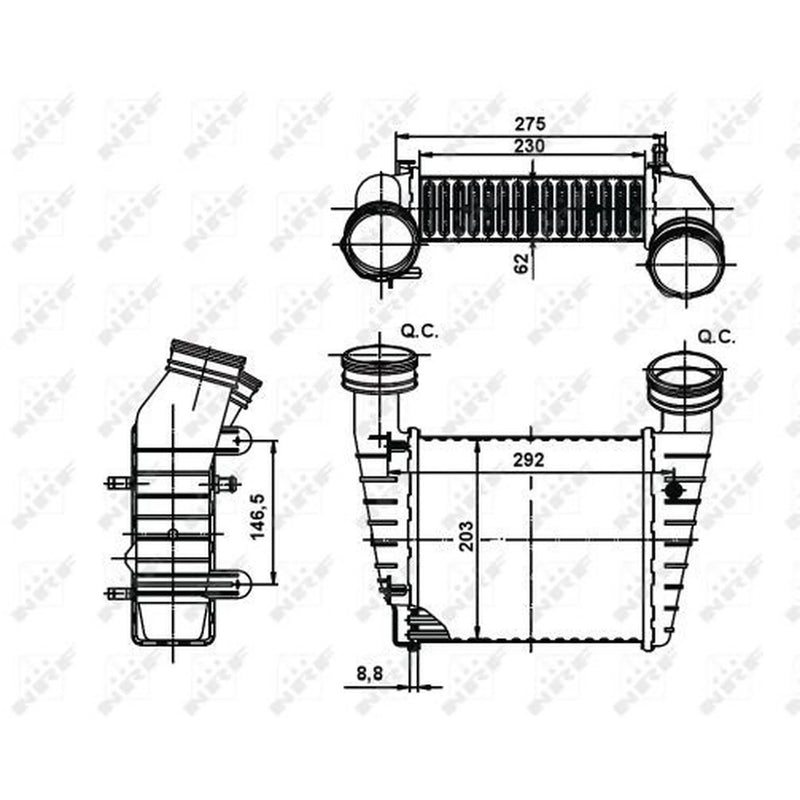 NRF Intercooler (Charge Air Cooler) 30138A