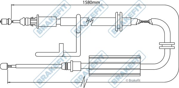 Apec Handbrake Cable Left Rear fits Land Rover Freelander 2 2006-2014 2.2 3.2
