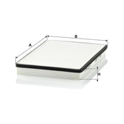 MANN-FILTER Cabin Air Filter (Pollen Filter) Eng.compart. passeng. CU 2672