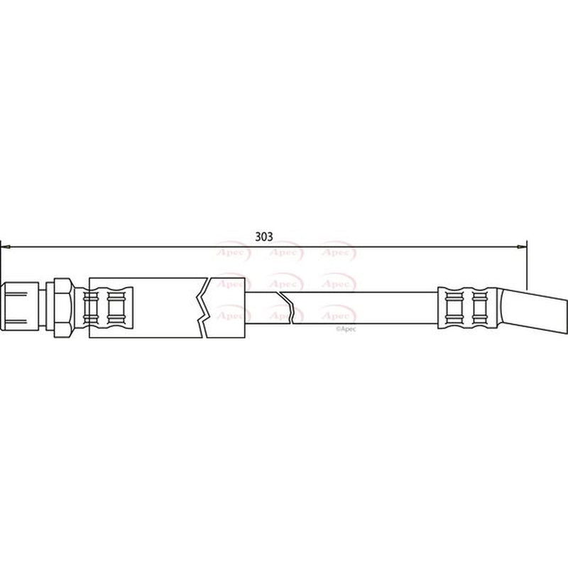 Apec Brake Hydraulic Hose Line Front HOS3356