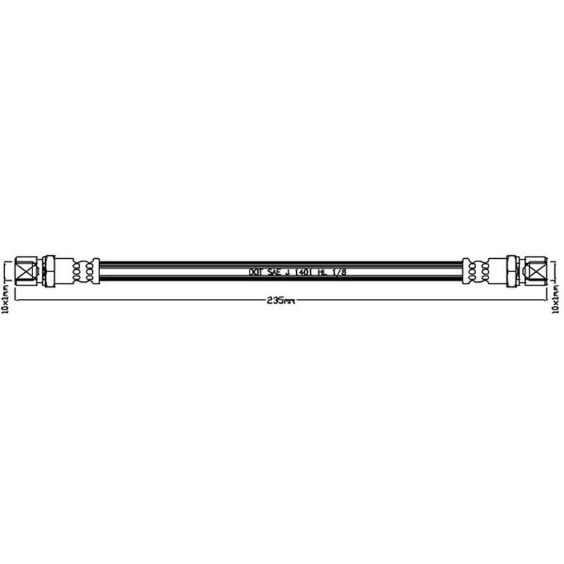 Abtex Brake Hydraulic Hose Line Rear ABH1003