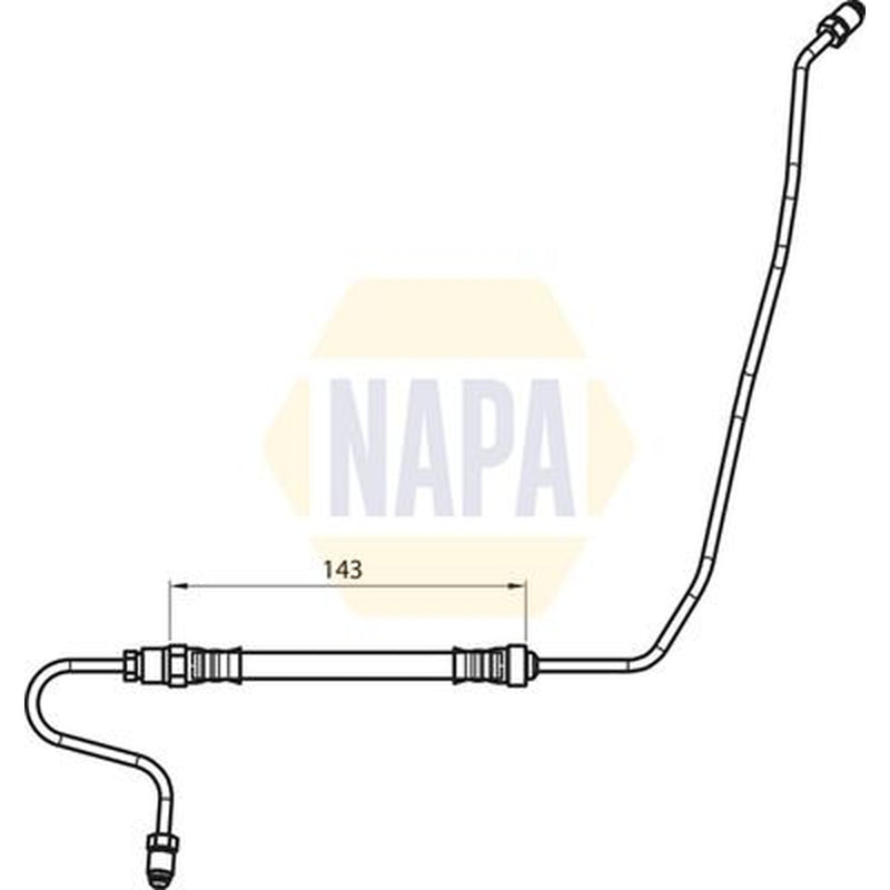 NAPA Brake Hydraulic Hose Line Rear Left NBH1137