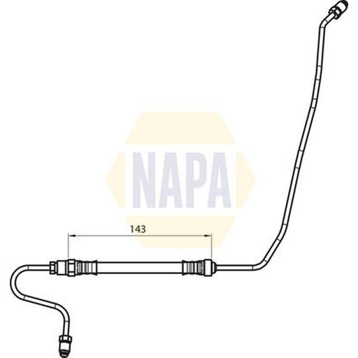 NAPA Brake Hydraulic Hose Line Rear Left NBH1137