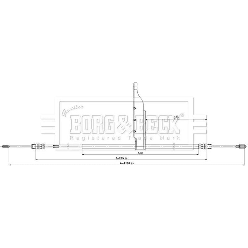 Borg & Beck Handbrake Cable Right Rear BKB3900
