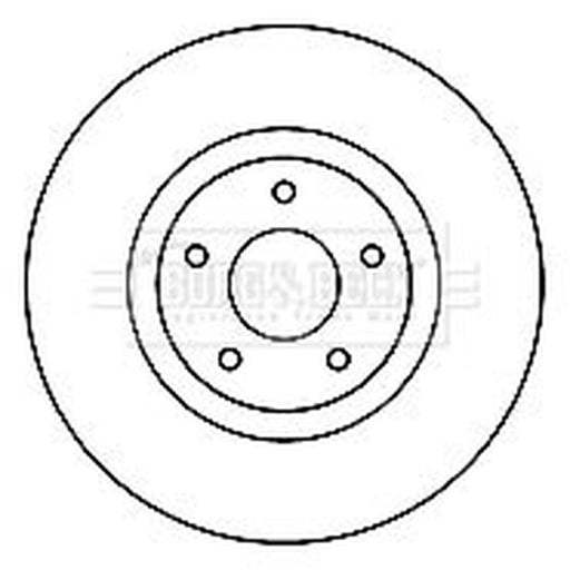 Borg & Beck 2 x Vented Front Brake Discs BBD5162