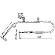 Bosch Handbrake Cable Left Rear 1 987 477 603