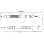 Apec Handbrake Cable Right Rear CAB1112