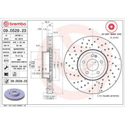 Brembo 2 x Steel Front Brake Disc Hub Brake Discs 09.D529.23