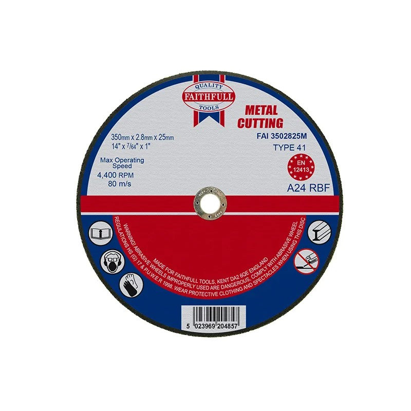 Faithfull Metal Cut Off Disc 355 x 2.8 x 25.4mm - FAI3502825M