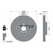 Textar 2 x Internally Vented Brake Discs 92278603