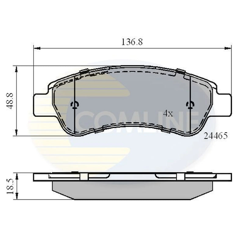 Comline 4 x Rear Brake Pad Set CBP01604