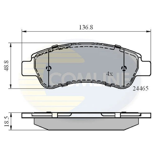 Comline 4 x Rear Brake Pad Set CBP01604
