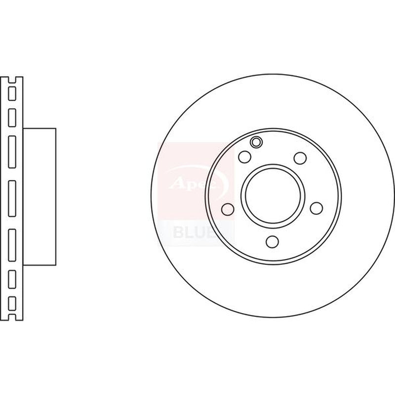 Apec 2 x Vented Front Brake Discs SDK6542