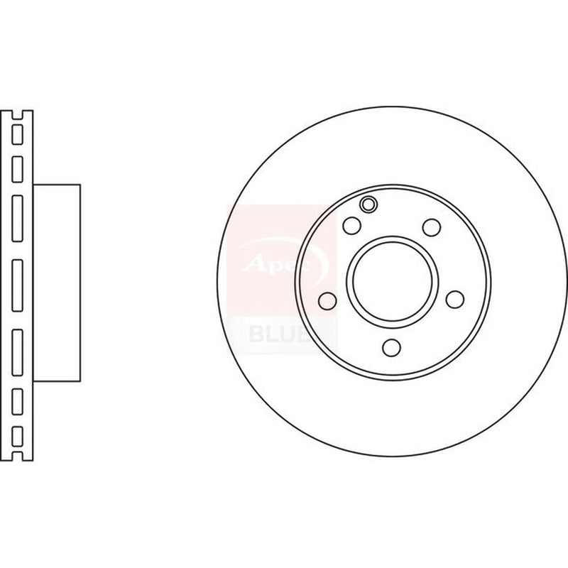 Apec 2 x Vented Front Brake Discs SDK6542