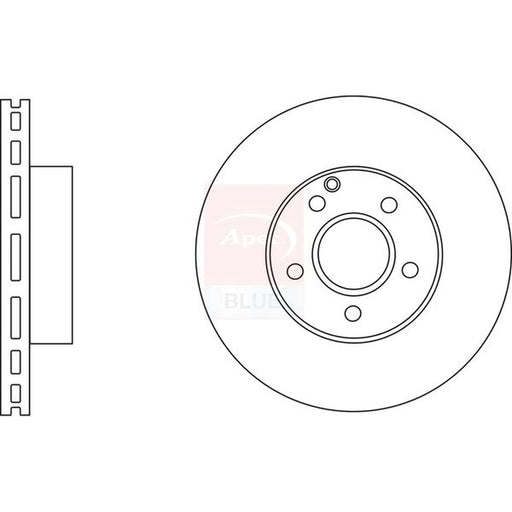 Apec 2 x Vented Front Brake Discs SDK6542