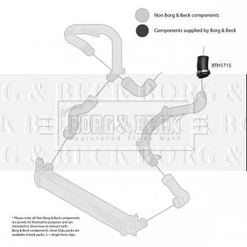 Borg & Beck Intercooler Turbo Charge Air Hose BTH1715