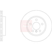 Apec 2 x Vented Front Brake Discs DSK3308
