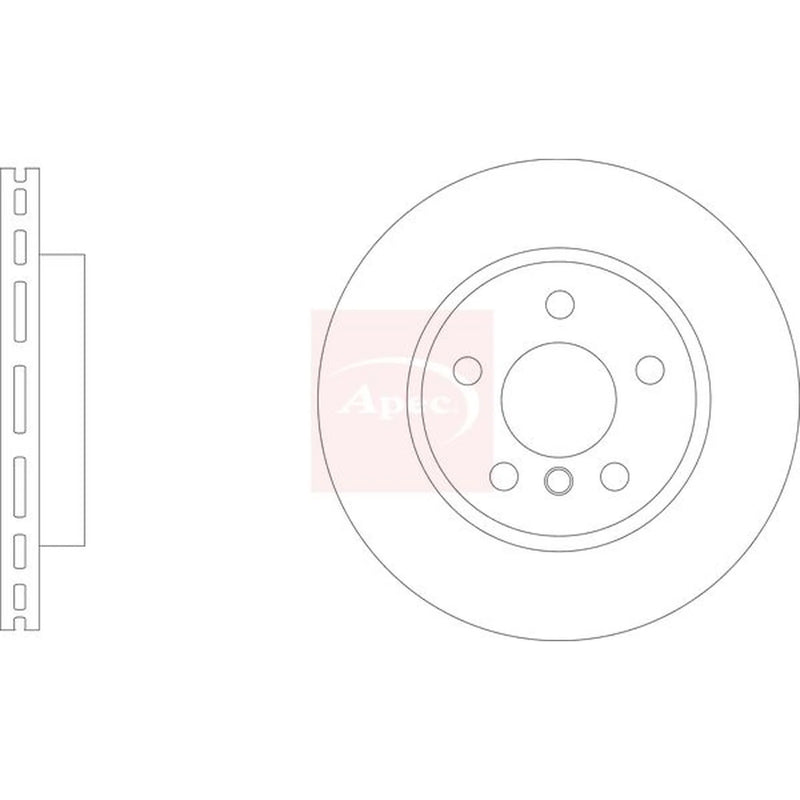 Apec 2 x Vented Front Brake Discs DSK3308