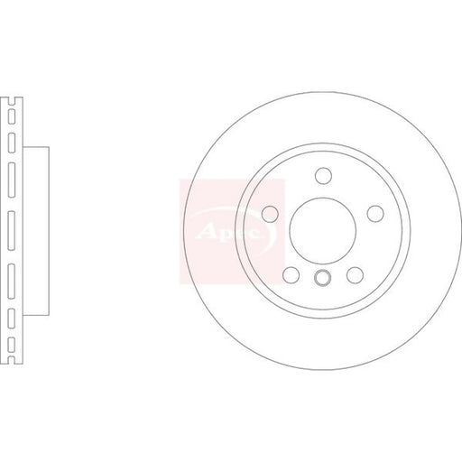 Apec 2 x Vented Front Brake Discs DSK3308