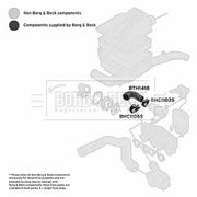 Borg & Beck Intercooler Turbo Charge Air Hose BTH1418