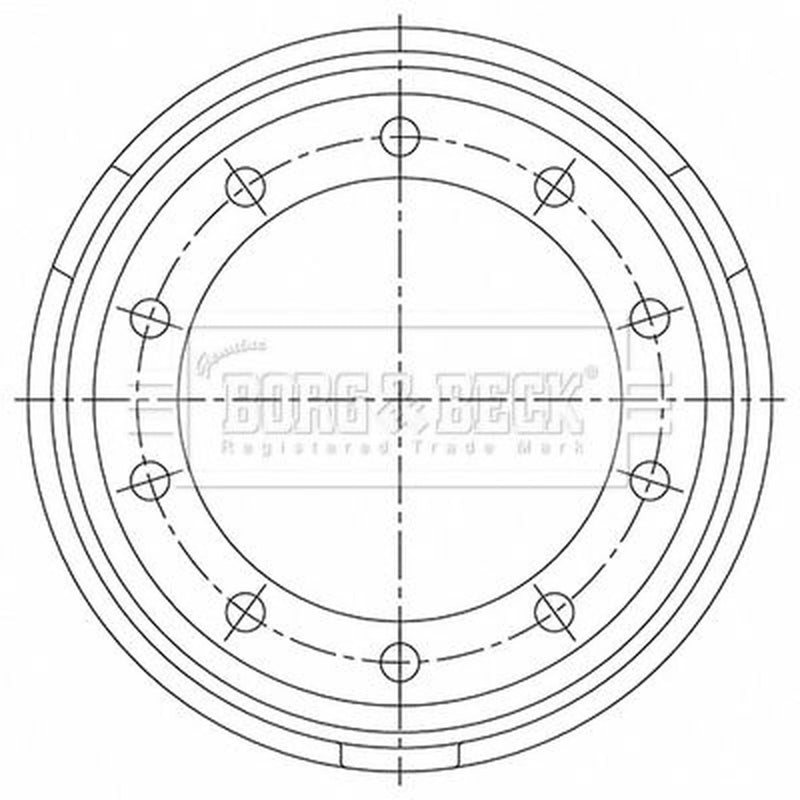 Borg & Beck Brake Drum Assembly Rear BBR32539