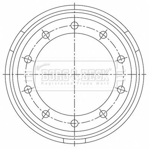 Borg & Beck Brake Drum Assembly Rear BBR32539