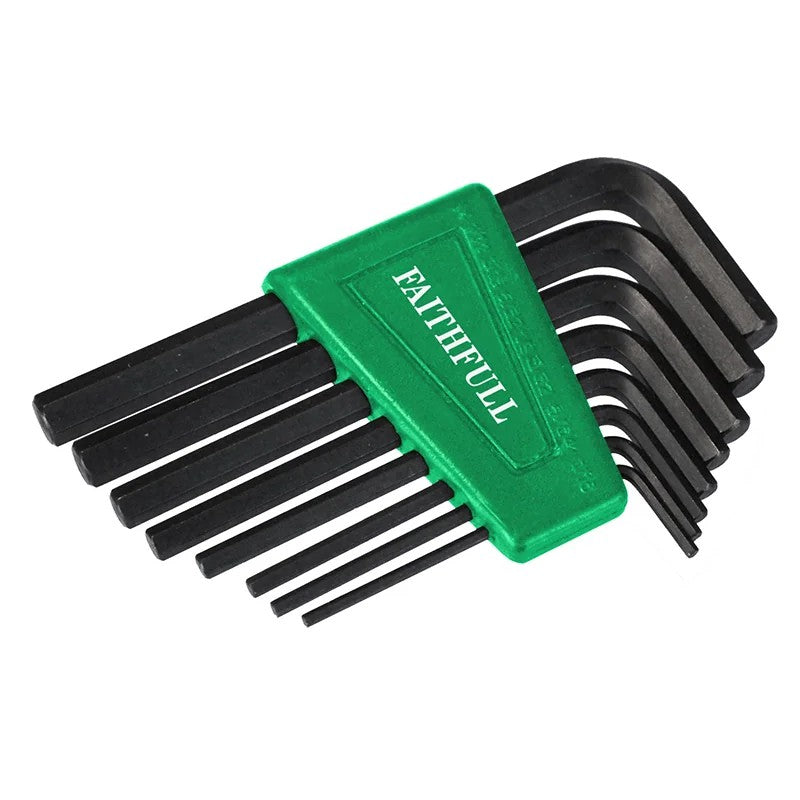 Faithfull Imperial Short Arm Hexagon Key Set, 8 Piece - FAIHKS8AF