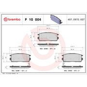 Brembo Rear Brake Pad Set P10004