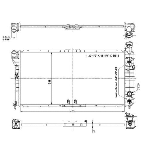 NRF Engine Radiator 56001