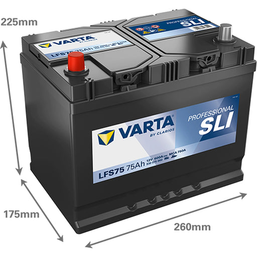 Varta Battery 12V 75Ah 600A 930075060K312